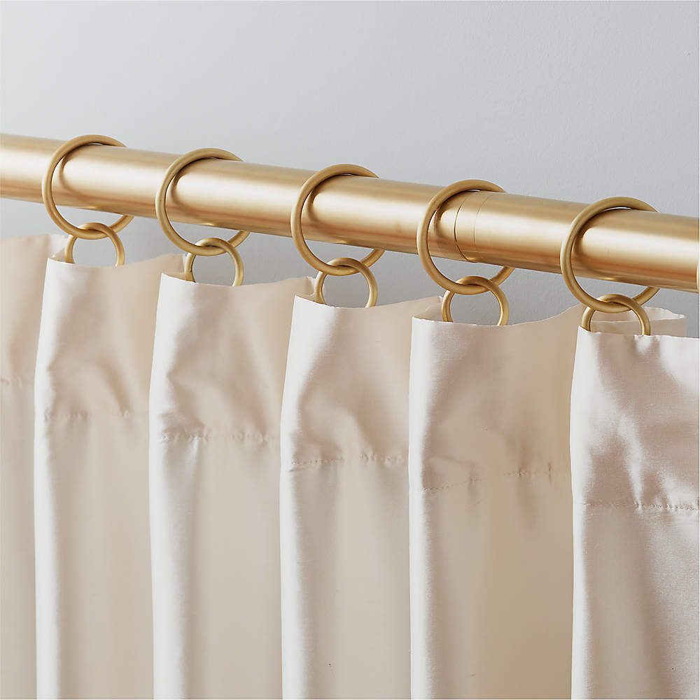 Nvzi Shower Curtain with Gold Chevron, Geometric Pattern, Gold Shower  Curtain Hooks/Rings, White Fabric, 72