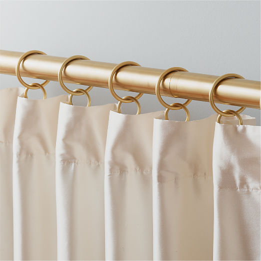 Brushed Brass Curtain Rings Set of 9