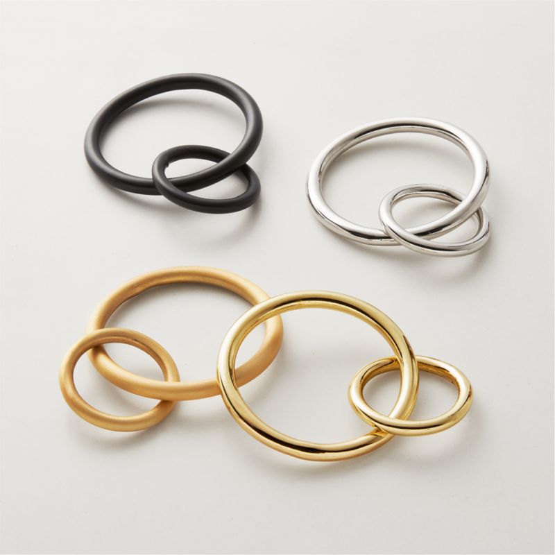 Polished Nickel Curtain Rings Set of 9 - image 2 of 3