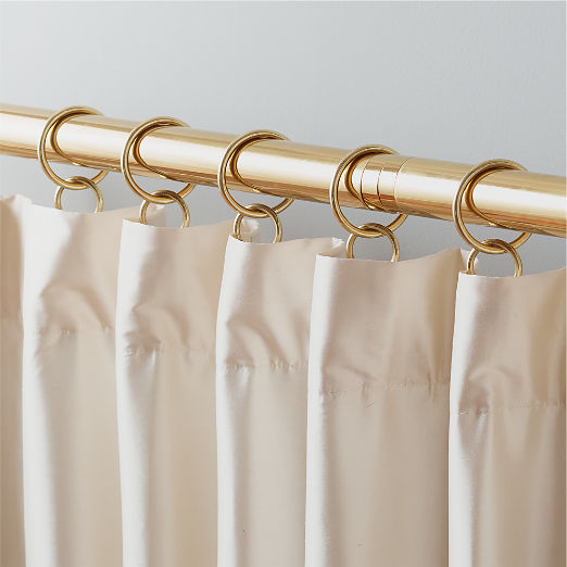 Polished Brass Curtain Rings Set of 9