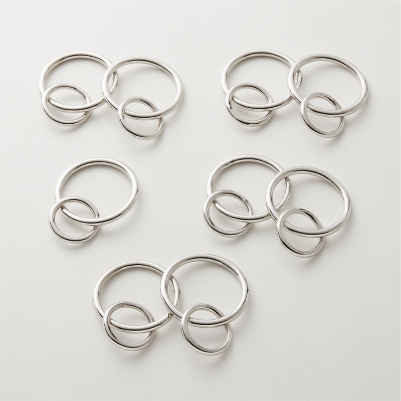 Polished Nickel Curtain Rings Set of 9 - image 0 of 3