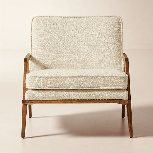 Director White Boucle Accent Chair Model 1201 Set of 2 by Paul McCobb
