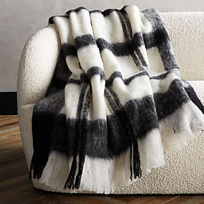 cb2 faux fur throw