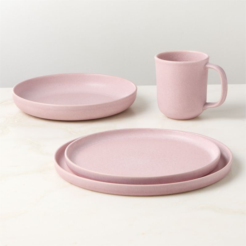 Drift 4-Piece Lilac Dinnerware Set with Pasta Bowl with Reactive Glaze - image 0 of 4