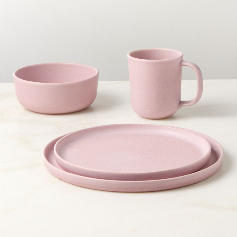 Drift 4-Piece Lilac Dinnerware Set with Soup Bowl with Reactive Glaze - image 0 of 4