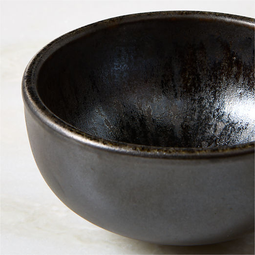 Drift Black Mini Bowl with Reactive Glaze