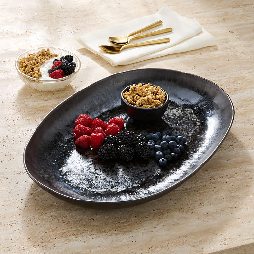 Drift Black Mini Bowl with Reactive Glaze