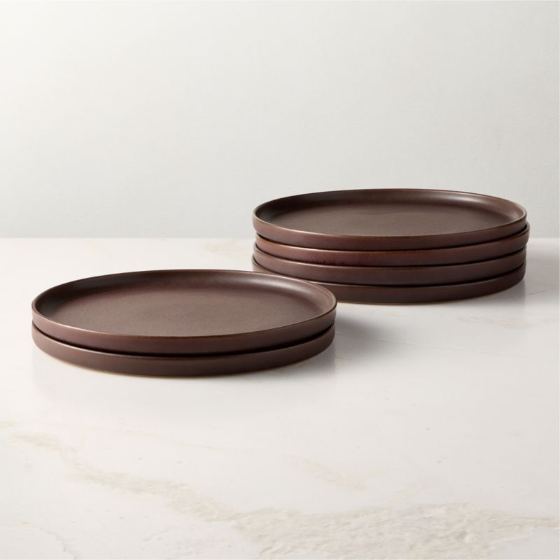 Drift Chocolate Brown Dinner Plate with Reactive Glaze - image 3 of 5