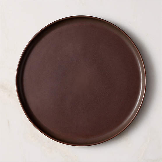 Drift Chocolate Brown Dinner Plate with Reactive Glaze