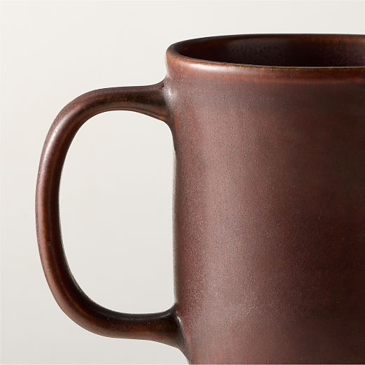 Drift Chocolate Brown Mugs with Reactive Glaze Set of 6