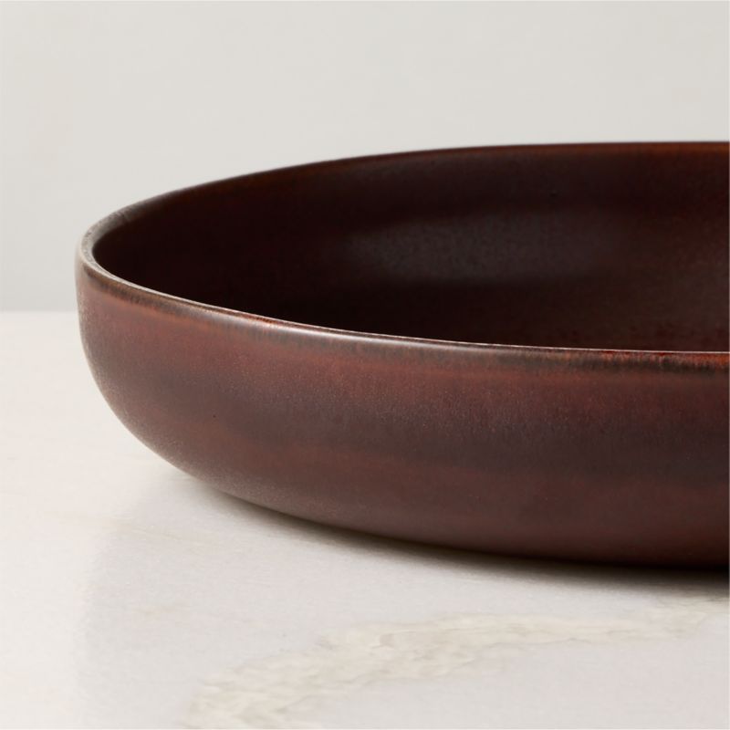 Drift Chocolate Brown Pasta Bowl with Reactive Glaze - image 1 of 5