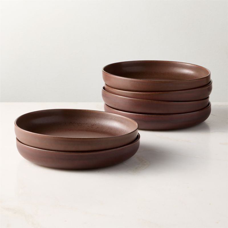 Drift Chocolate Brown Pasta Bowl with Reactive Glaze - image 3 of 5