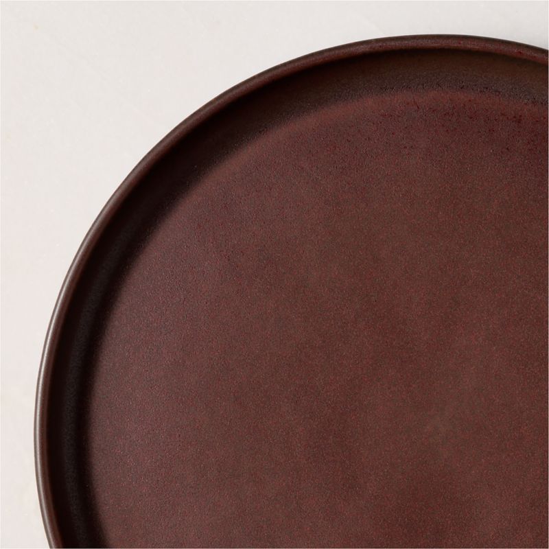 Drift Chocolate Brown Salad Plates with Reactive Glaze Set of 6 - image 1 of 5