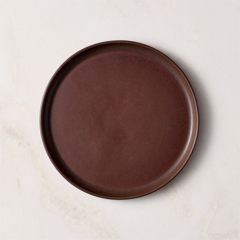 Drift Chocolate Brown Salad Plates with Reactive Glaze Set of 6 - image 3 of 5