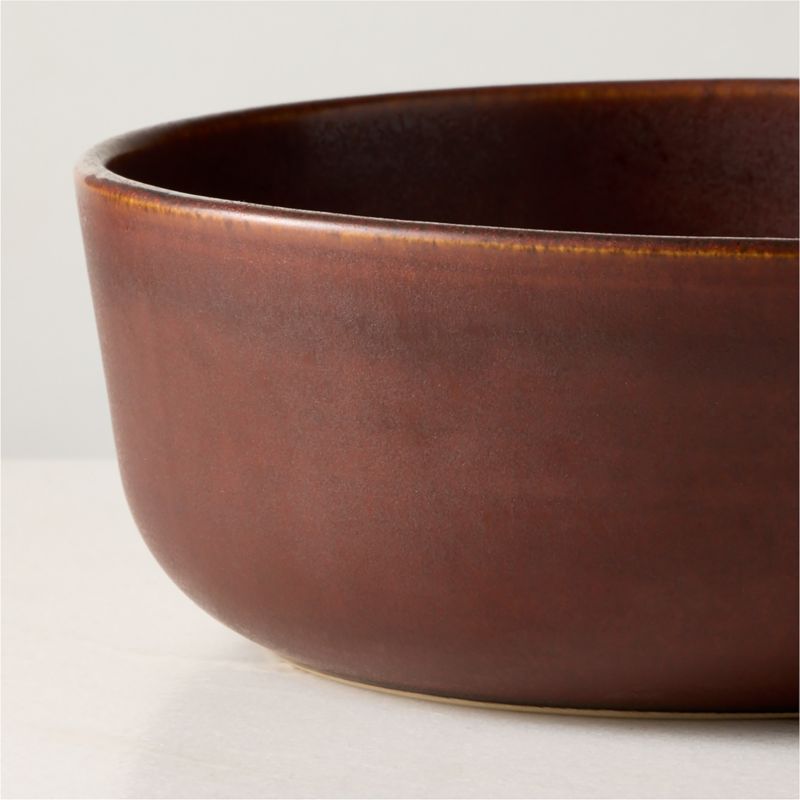 Drift Chocolate Brown Soup Bowl with Reactive Glaze - image 1 of 5