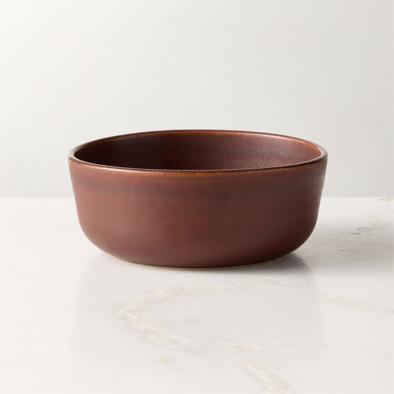 Viewing product image Drift Chocolate Brown Soup Bowl with Reactive Glaze - image 1 of 5
