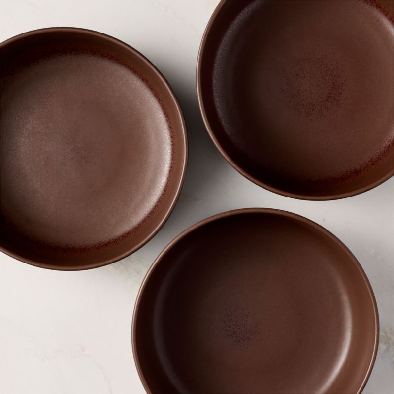 Drift Chocolate Brown Serving Bowl with Reactive Glaze - image 2 of 5
