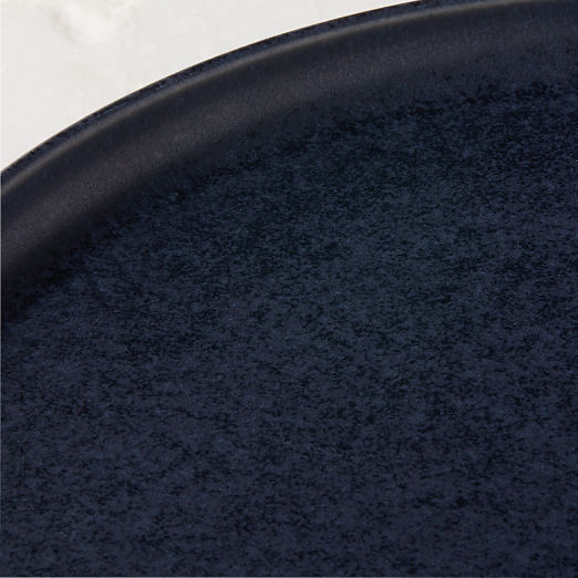 Drift Dark Blue Salad Plate with Reactive Glaze