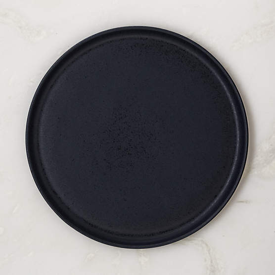 Drift Dark Blue Dinner Plate with Reactive Glaze