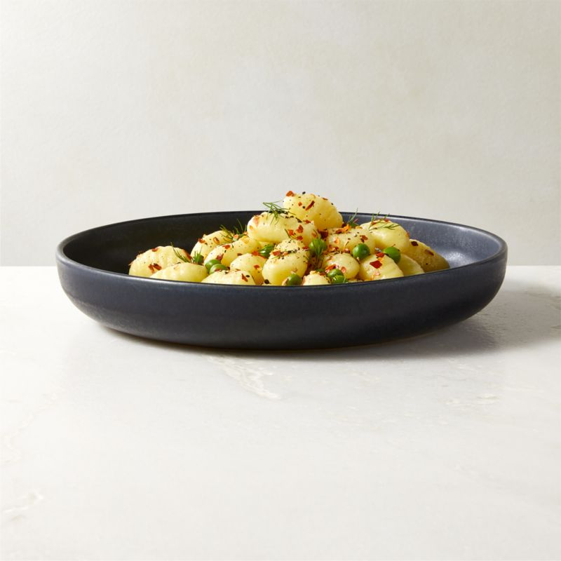 Drift Dark Blue Pasta Bowl with Reactive Glaze - image 1 of 5