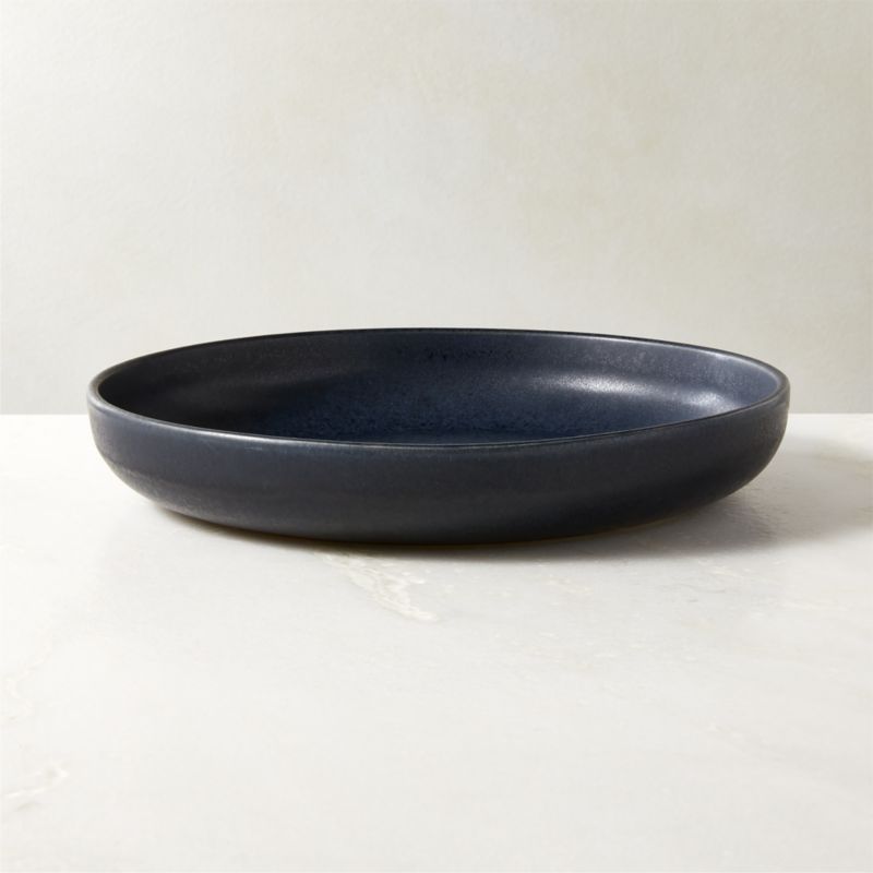 View Drift Dark Blue Pasta Bowl with Reactive Glaze details