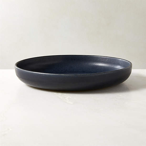 Drift Dark Blue Pasta Bowl with Reactive Glaze