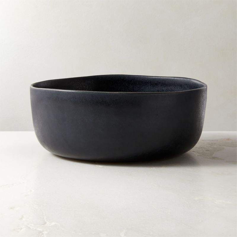 Viewing product image Drift Dark Blue Serving Bowl with Reactive Glaze - image 1 of 3