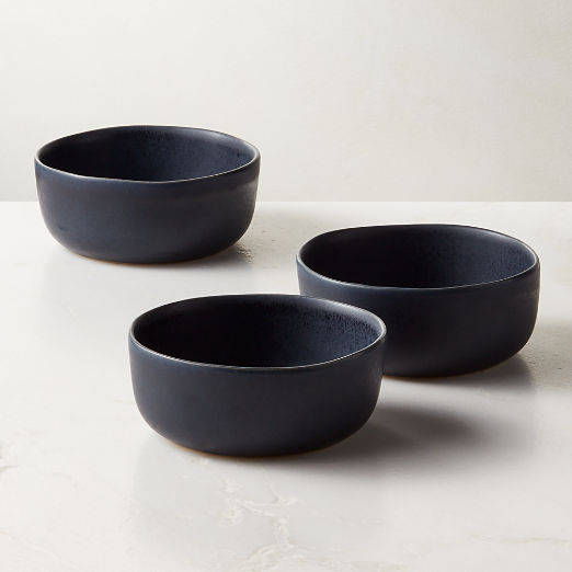 Drift Dark Blue Soup Bowl with Reactive Glaze