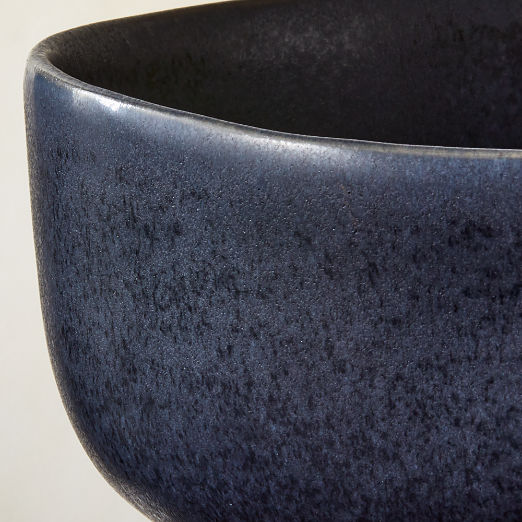 Drift Dark Blue Soup Bowl with Reactive Glaze