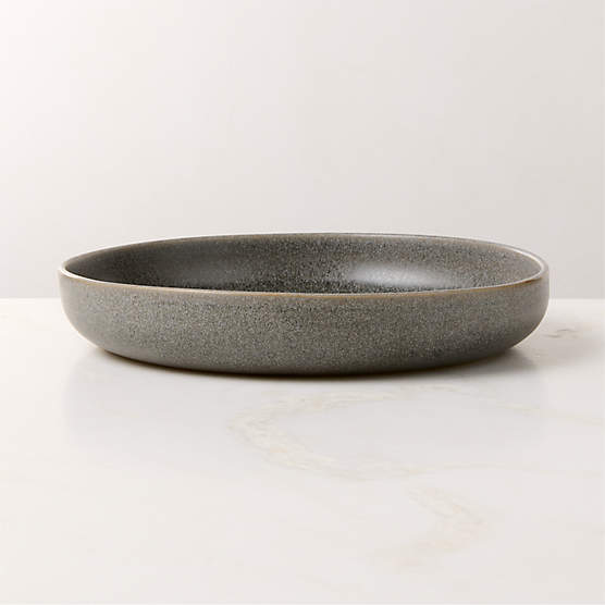 Drift Grey Pasta Bowl with Reactive Glaze