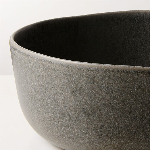 Drift Grey Serving Bowl with Reactive Glaze