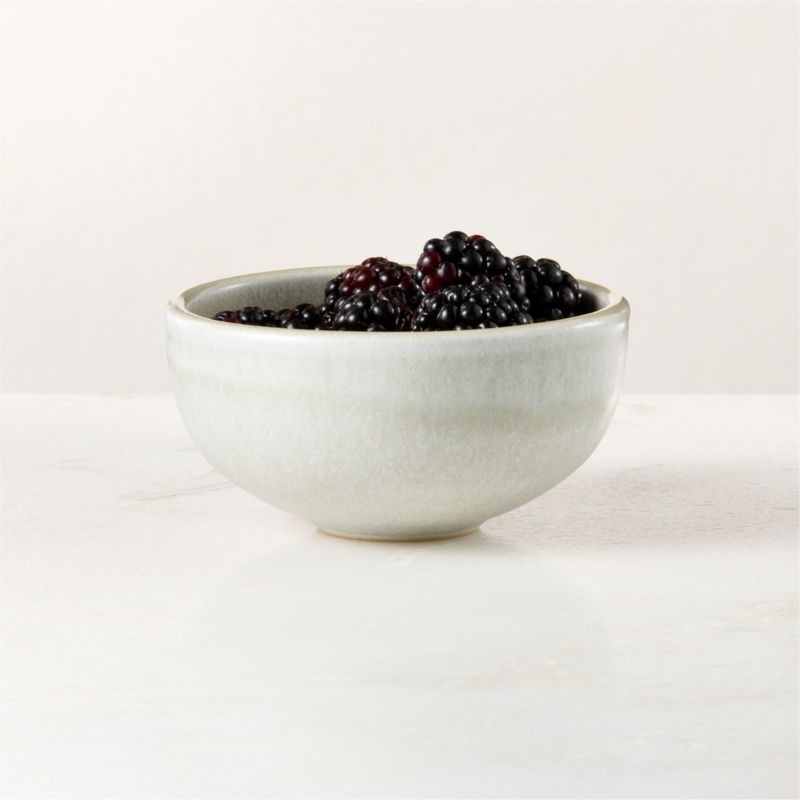 View Drift Ivory Mini Bowl with Glossy Reactive Glaze details