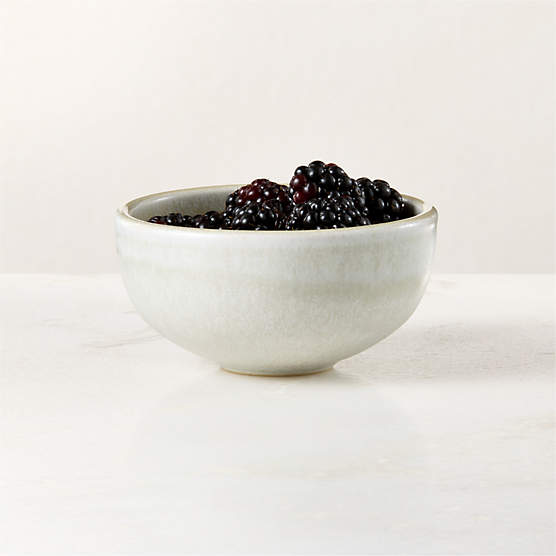 Drift Ivory Mini Bowl with Glossy Reactive Glaze
