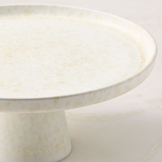 Drift Ivory Cake Stand With Matte Reactive Glaze