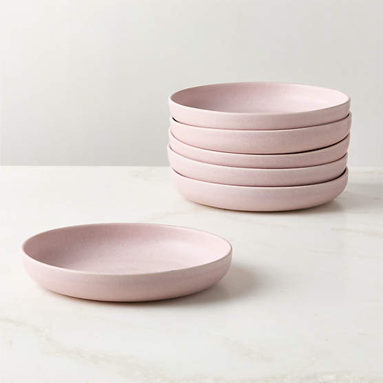 Drift Lilac Pasta Bowls with Reactive Glaze Set of 6