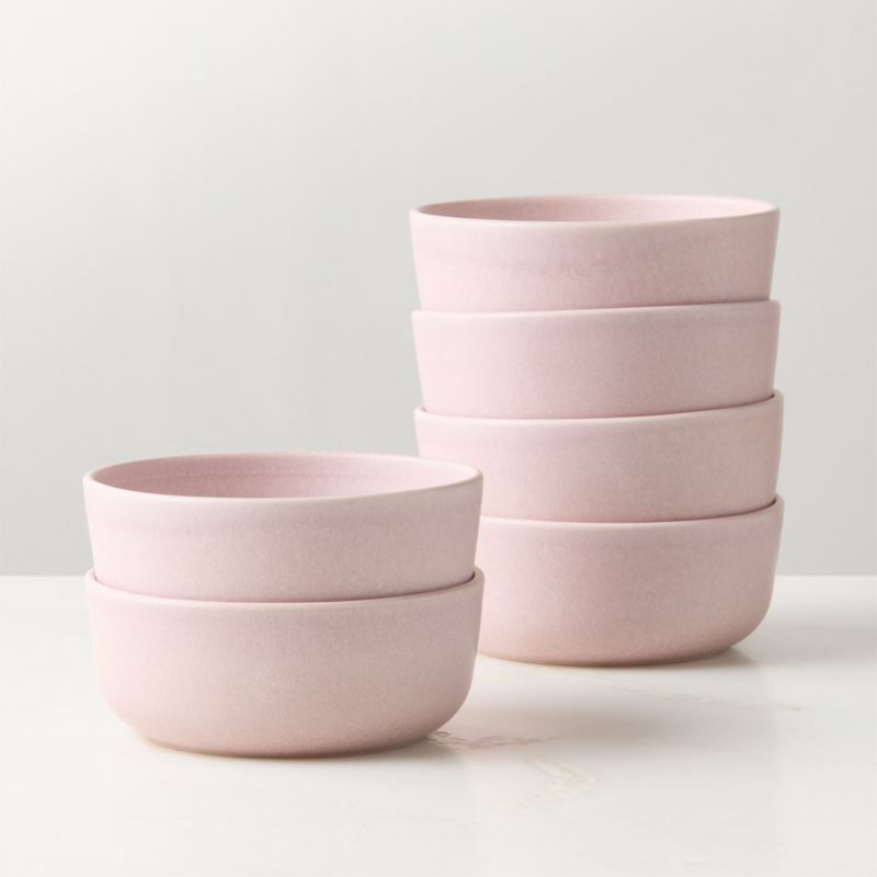 View Drift Lilac Soup Bowls with Reactive Glaze Set of 6 details