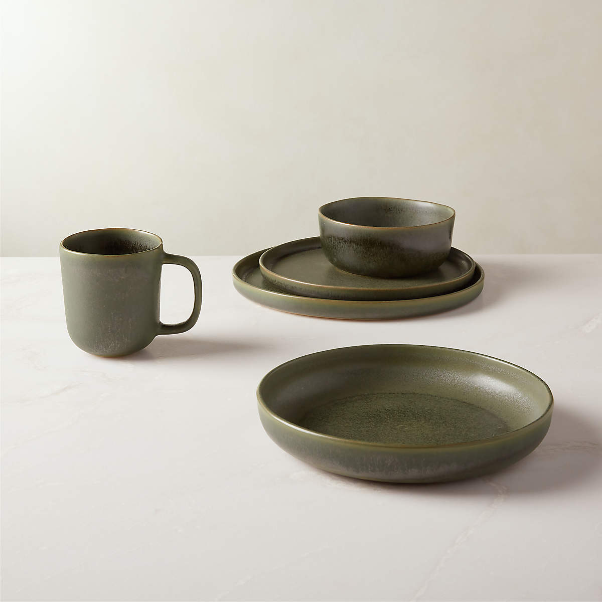 Drift Modern Green Dish Set CB2