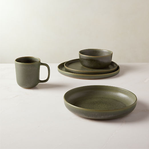 Drift Green Soup Bowl with Reactive Glaze