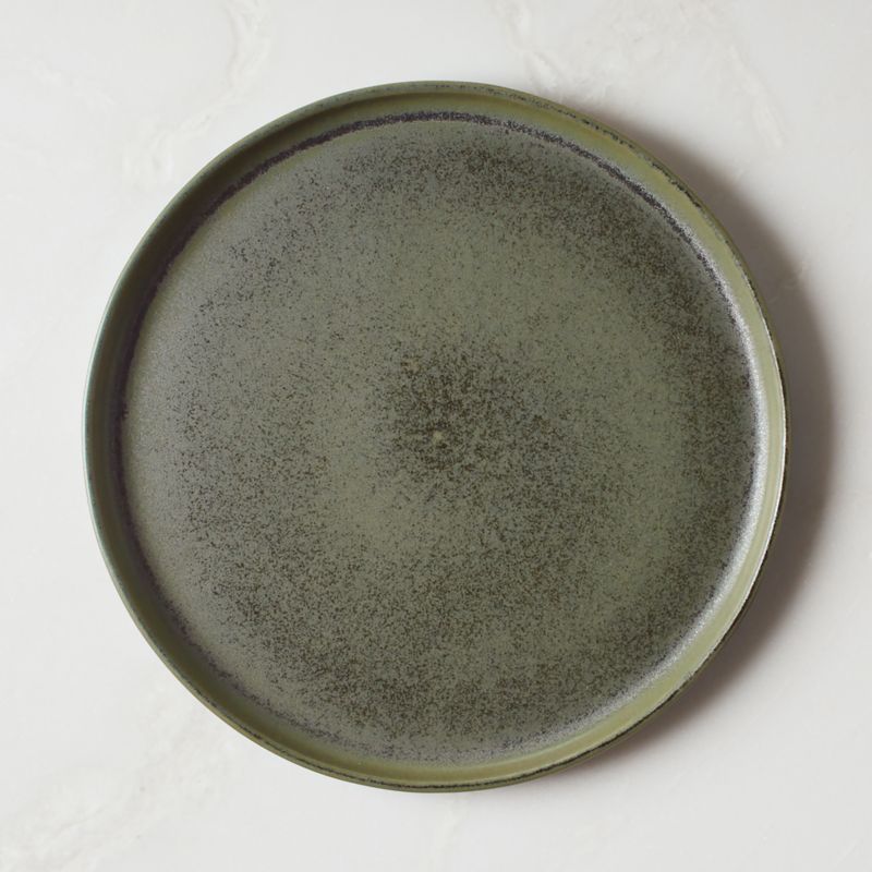 Viewing product image Drift Green Dinner Plate with Reactive Glaze - image 1 of 7