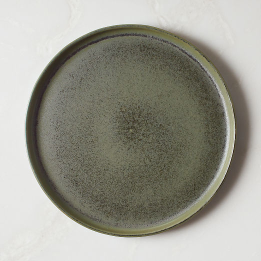 Drift Green Dinner Plates with Reactive Glaze Set of 6