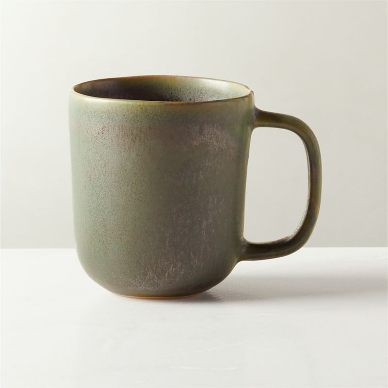 View Drift Green Coffee Mug with Reactive Glaze 12oz details