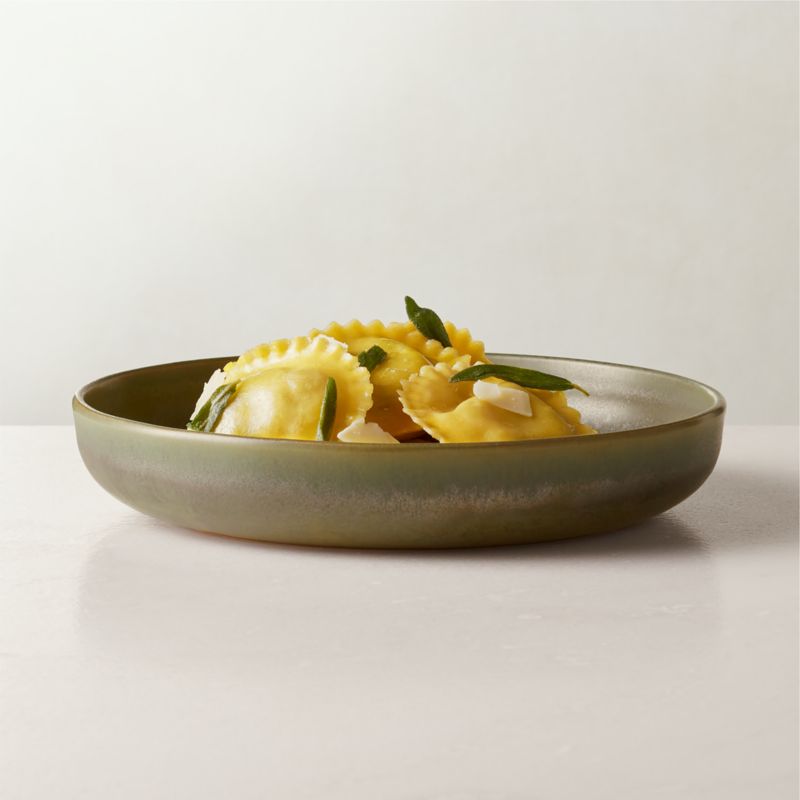 Drift Green Pasta Bowl with Reactive Glaze - image 1 of 8