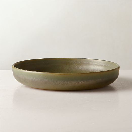 Drift Green Pasta Bowls with Reactive Glaze Set of 6