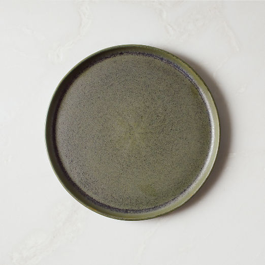 Drift Green Salad Plate with Reactive Glaze