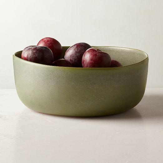 Drift Green Serving Bowl with Reactive Glaze