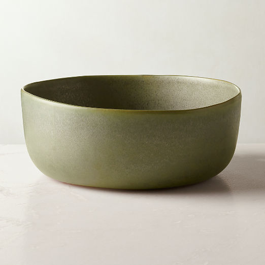 Drift Green Serving Bowl with Reactive Glaze