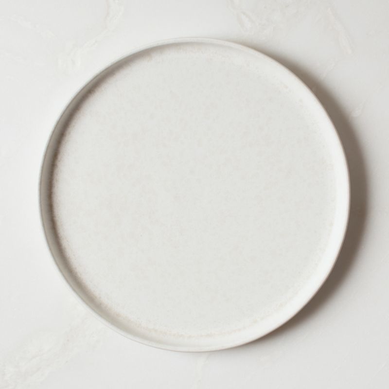View Drift Ivory Dinner Plate with Matte Reactive Glaze details