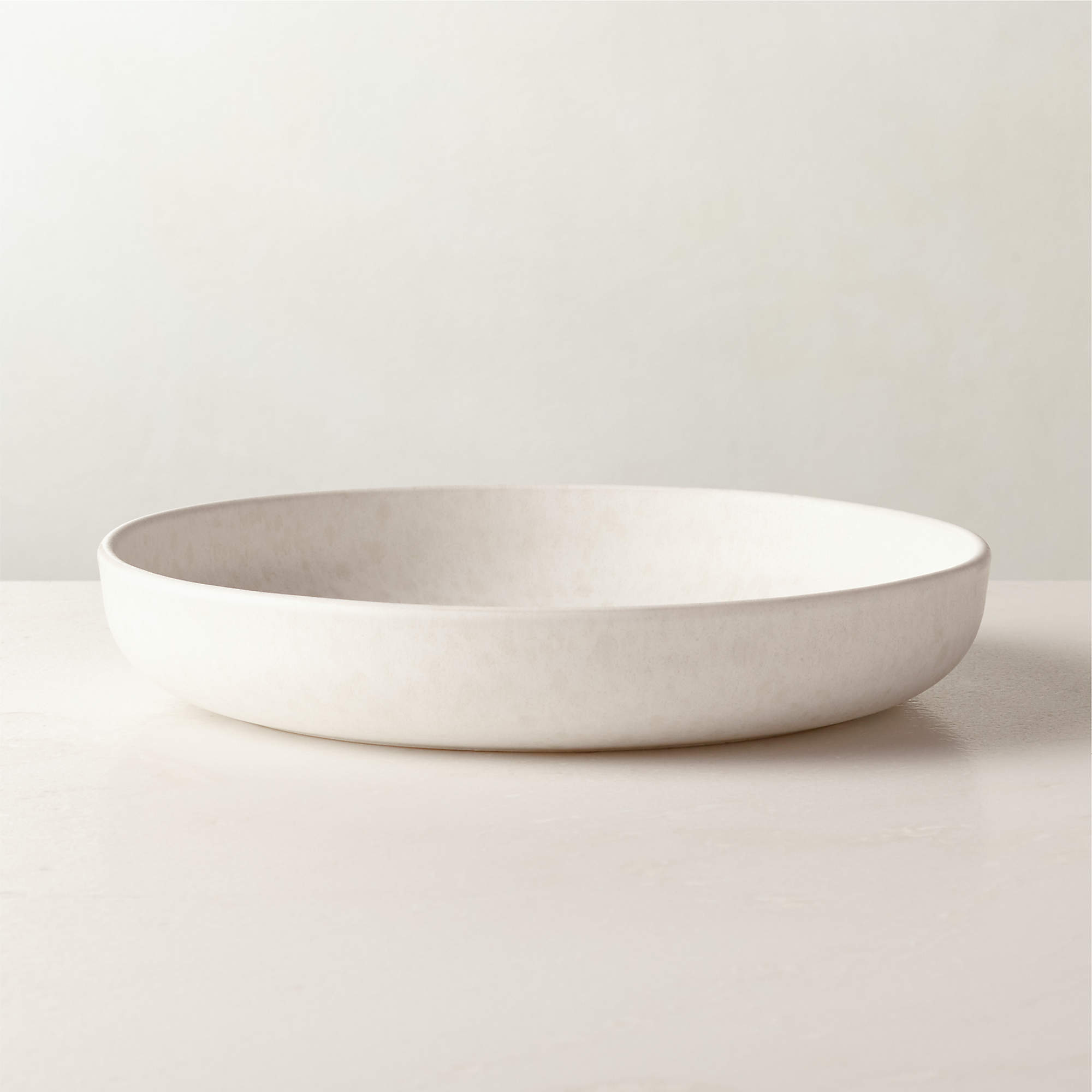 Drift White Pasta Bowl with Reactive Glaze