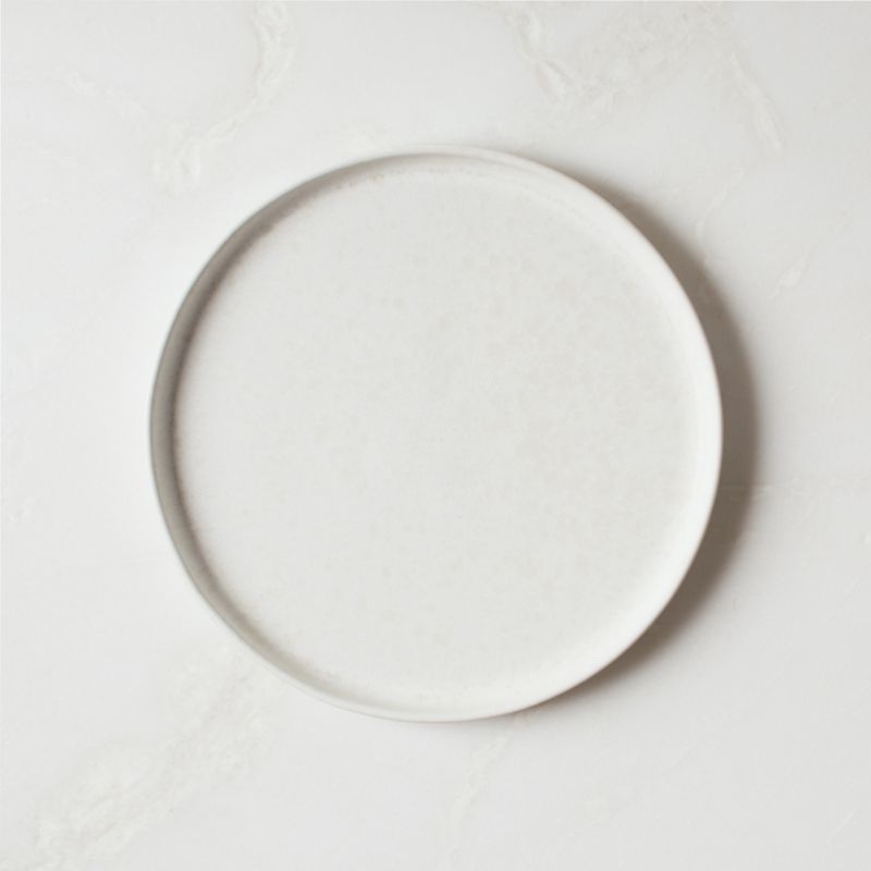 View Drift White Salad Plate with Reactive Glaze details