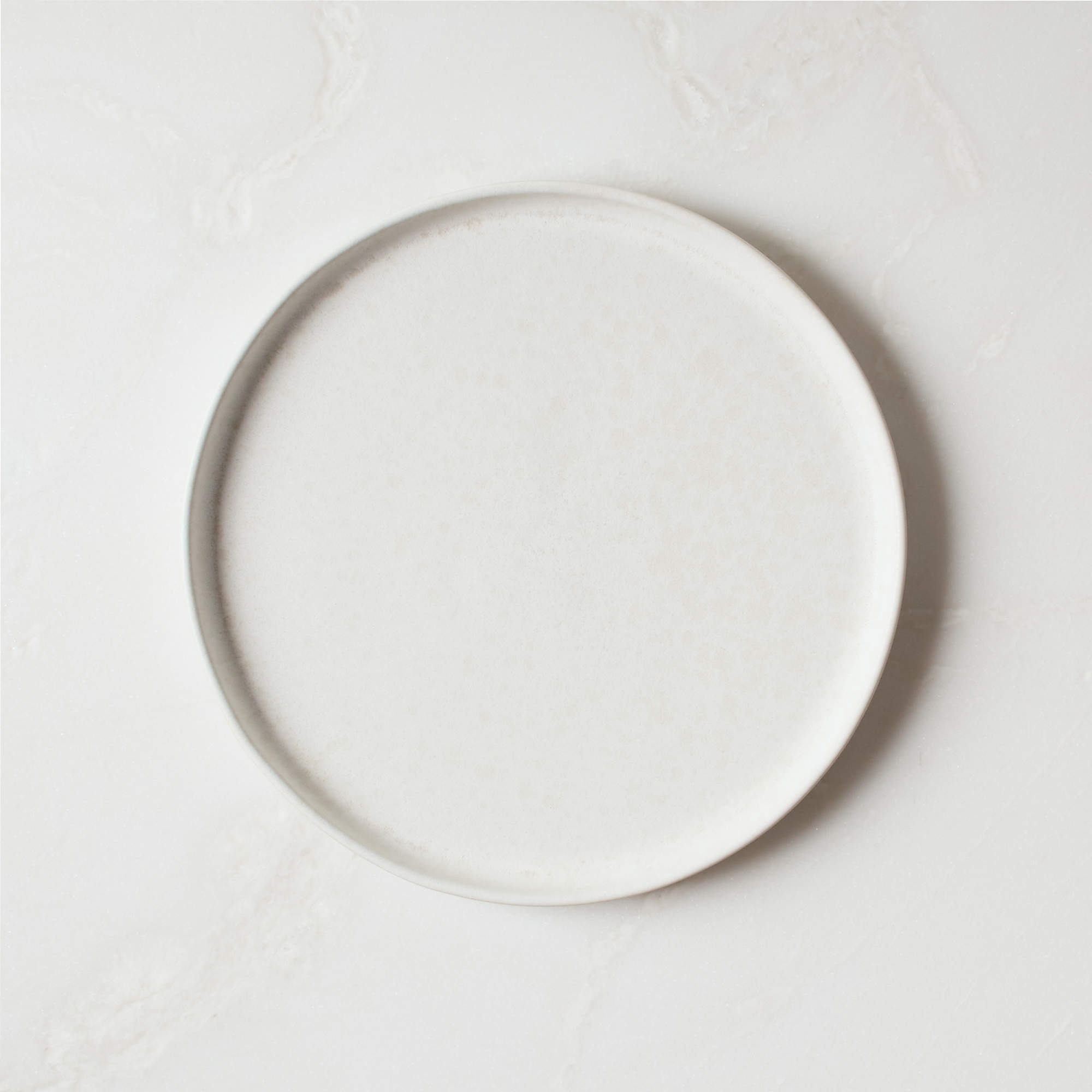 Drift White Salad Plate with Reactive Glaze